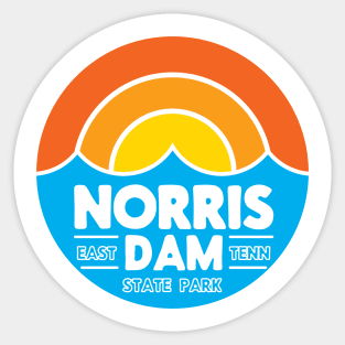 Norris Dam Sunset Design Sticker